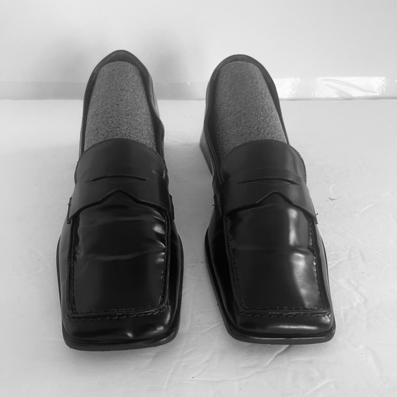 SCHUTZ Women’s Ashton Penny Loafer Glossy Black Patent Block Heel Shoes Size 8.5 - Picture 5 of 8